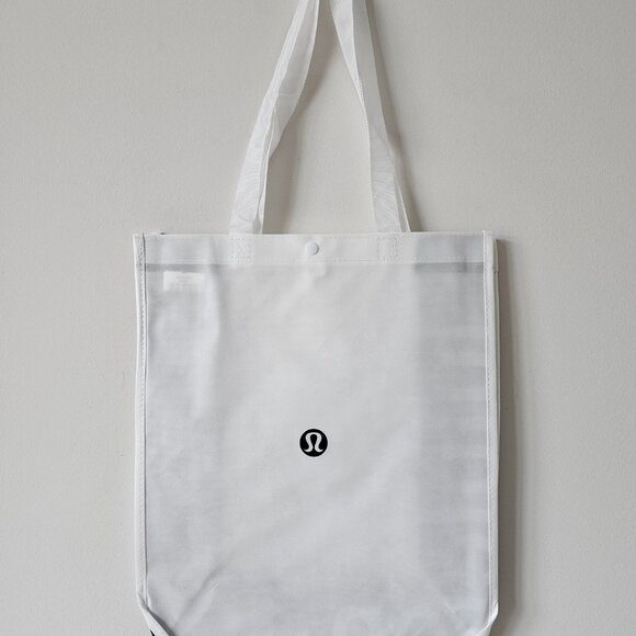 3 x New LULULEMON 1 Black, 1 Red, 1 White LOGO Reusable Shopping Bags Large - Picture 2 of 7